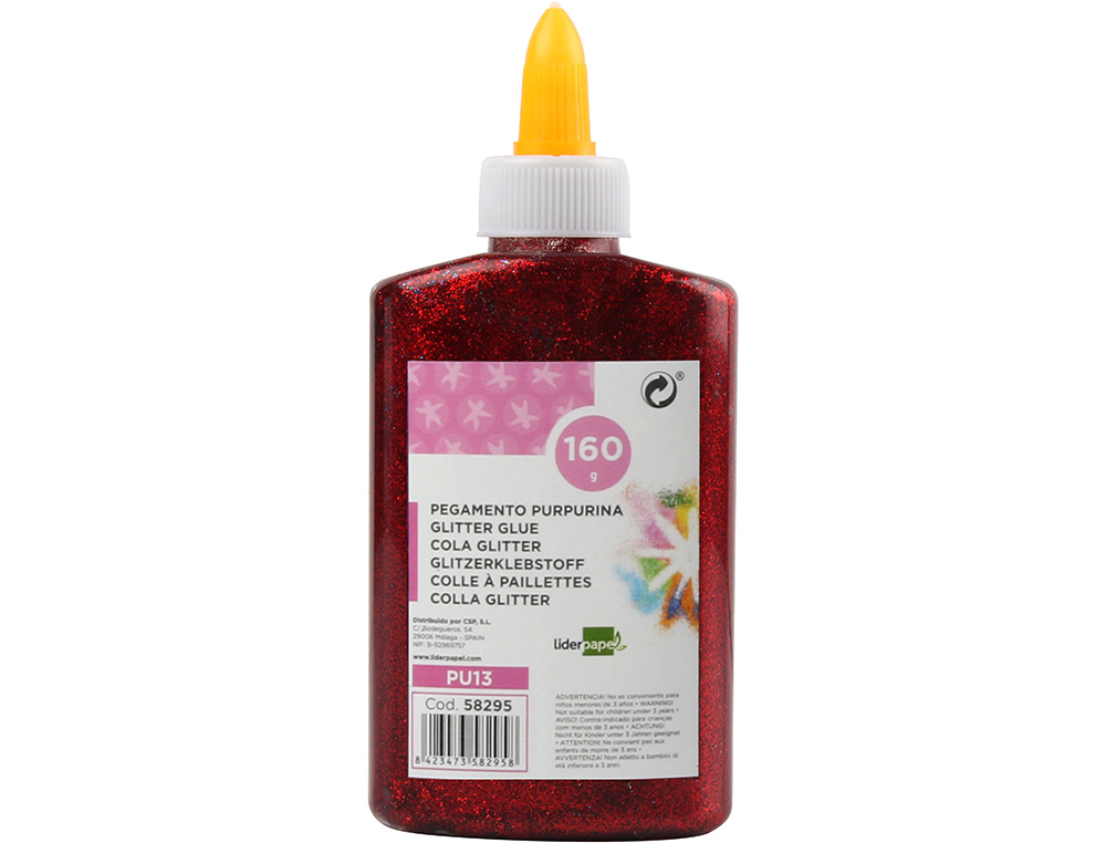 PURPURINA PEGAMENTO LIDERPAPEL FANTASIA COLORES METALICOS SURTIDOS BOTE DE 160 GR